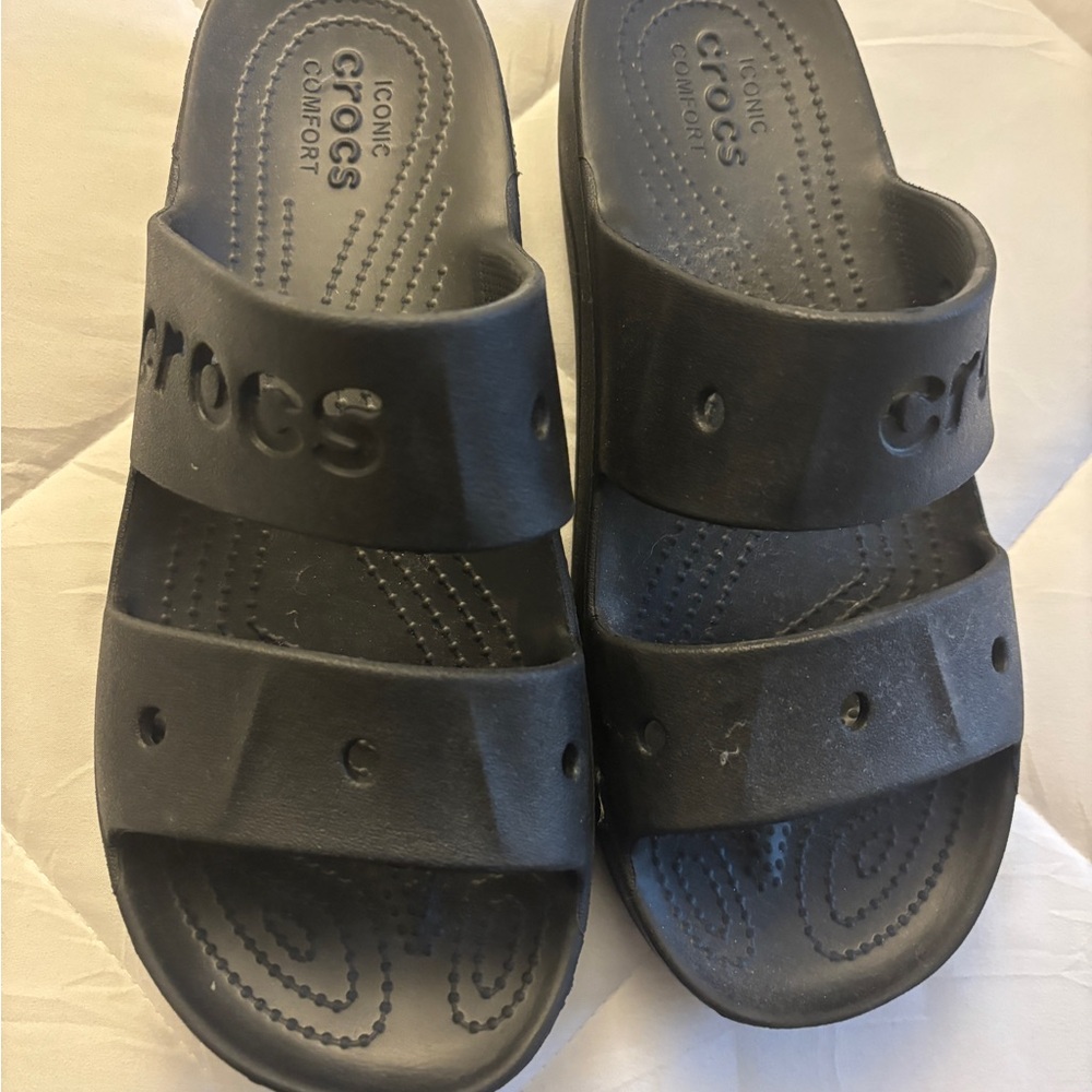 CROCS Iconic Black Slide Sandals